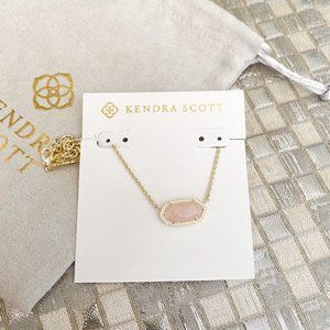 Kendra Scott Elisa Necklace Gold Rose Quartz